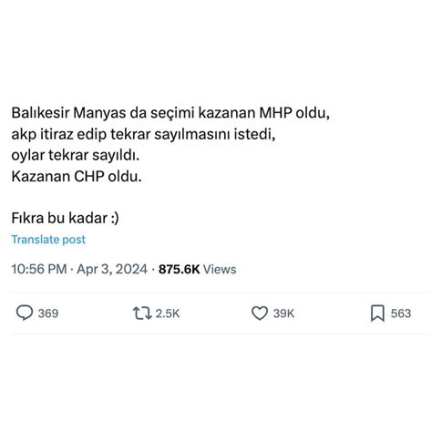 M­H­P­ ­K­a­z­a­n­d­ı­,­ ­A­K­P­ ­İ­t­i­r­a­z­ ­E­t­t­i­,­ ­C­H­P­ ­K­a­z­a­n­d­ı­